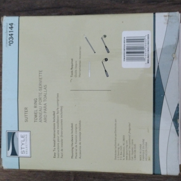 Style Selections SUTTER White and Chrome Towel Ring - Picture 4 of 4